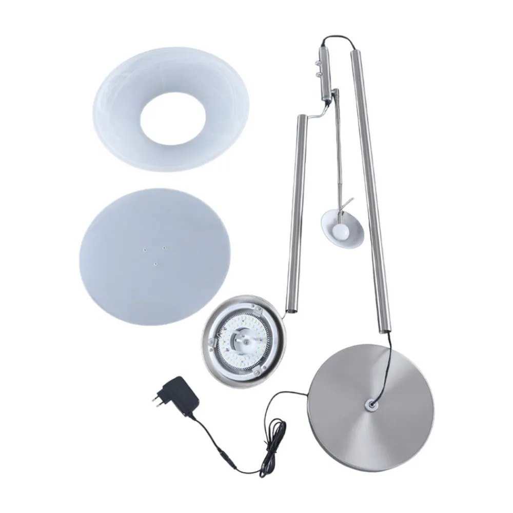 Lindby LED-gulvlampe Ragna, leselampe, nikkel, dimbar Discount