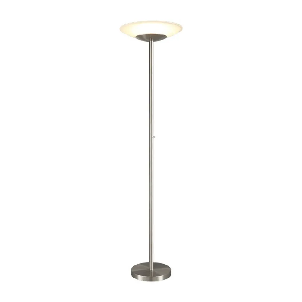 Lindby LED-gulvlampe Ragna, nikkel, metall, dimbar| Led-Innendørs|Gulvlamper