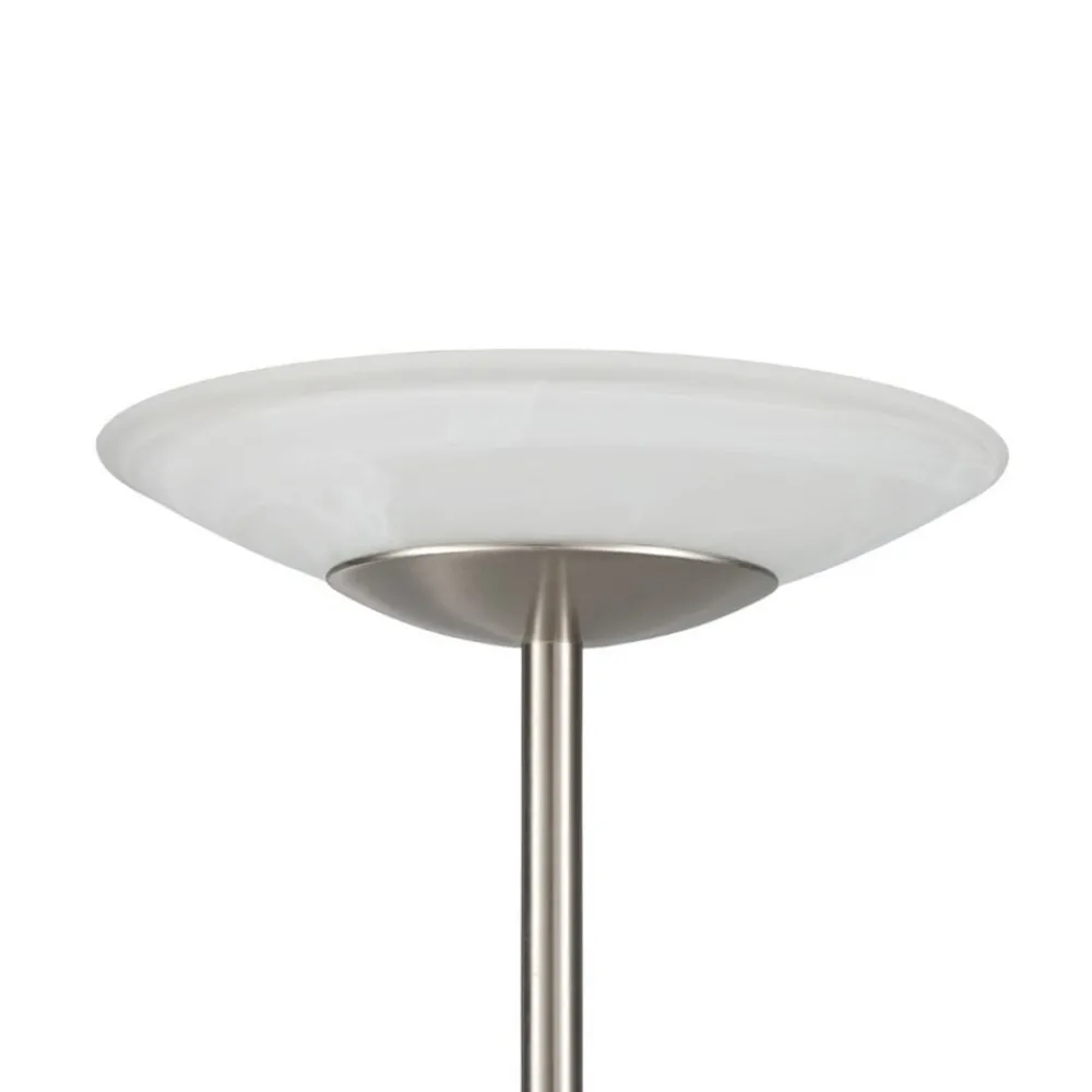 Lindby LED-gulvlampe Ragna, nikkel, metall, dimbar| Led-Innendørs|Gulvlamper