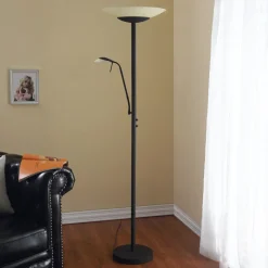 Lindby LED-gulvlampe Ragna, leselampe, svart, dimbar Sale