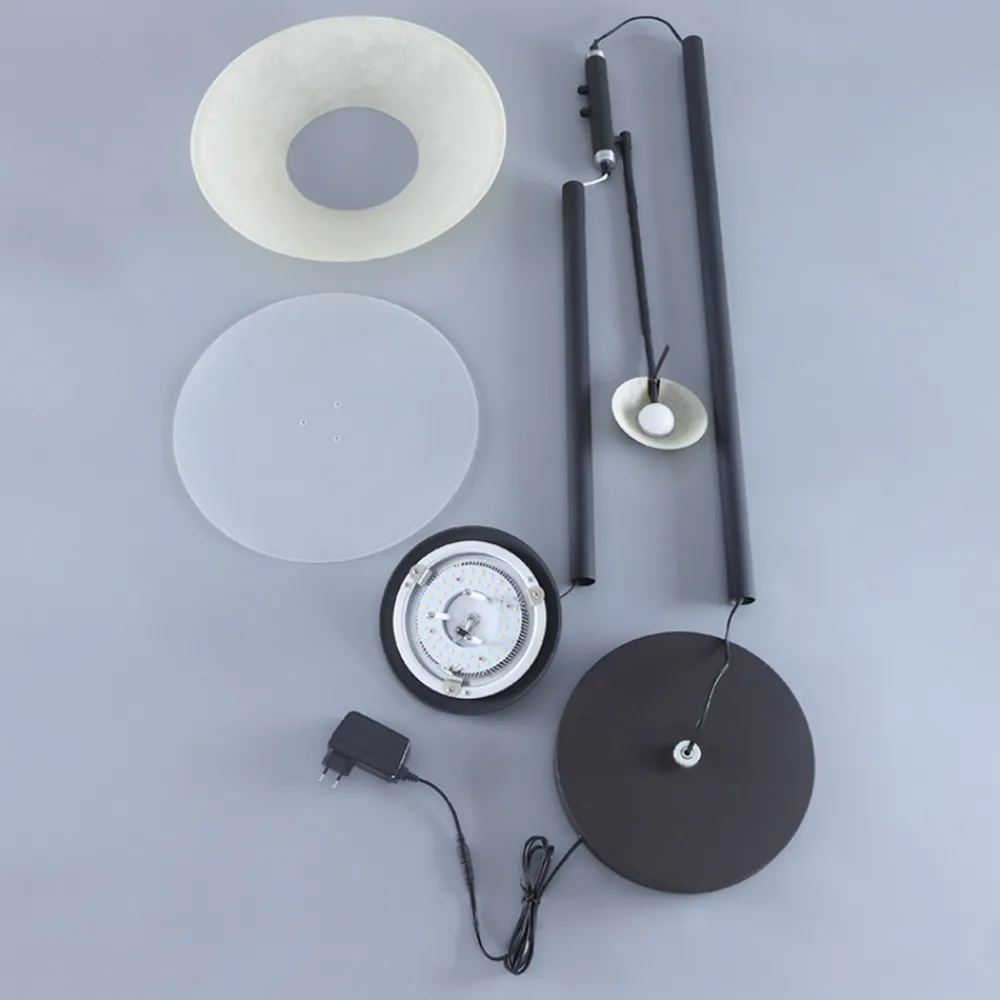 Lindby LED-gulvlampe Ragna, leselampe, svart, dimbar Sale