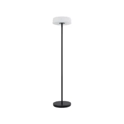 Lindby LED-gulvlampe Samine, svart, metall, dimbar