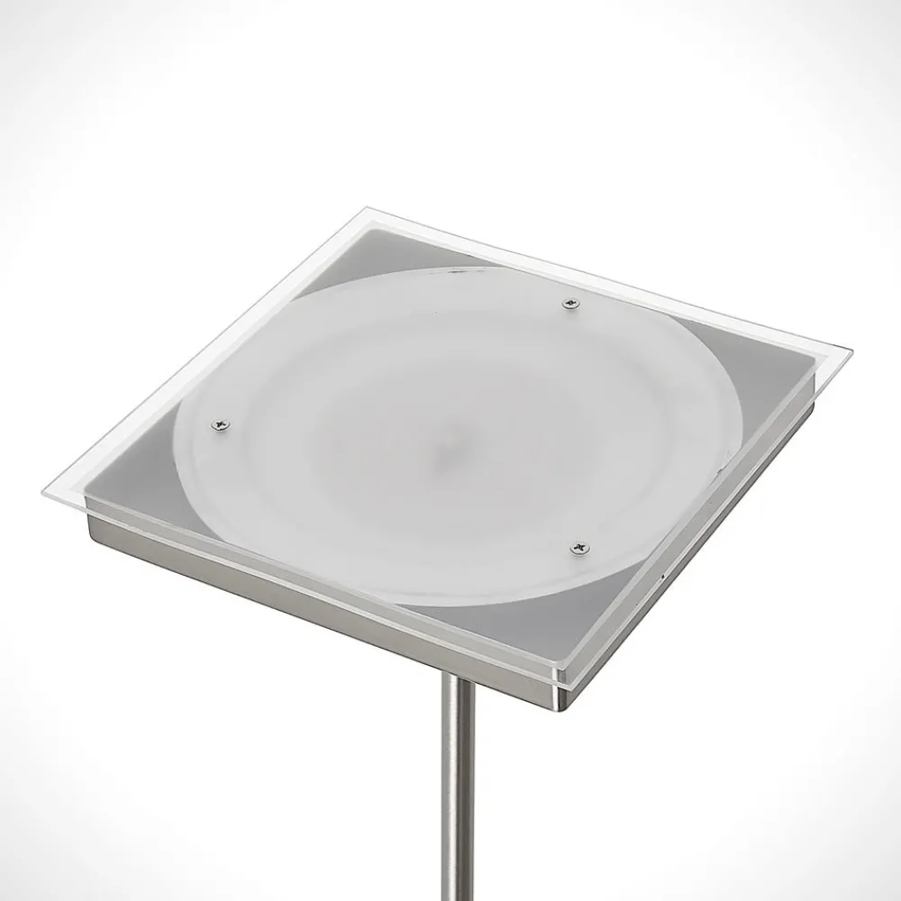 Lindby LED-gulvlampe Sumani, kantet, nikkel, høyde 180 cm| Gulvlamper