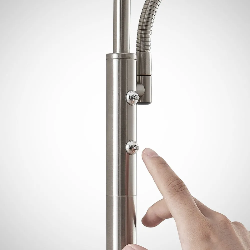 Lindby LED-gulvlampe Sumani, kantet, nikkel, høyde 180 cm| Gulvlamper