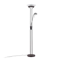 Lindby LED-gulvlampe Yveta, rustfarget, metall, dimbar| Led-Innendørs|Gulvlamper