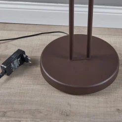 Lindby LED-gulvlampe Yveta, rustfarget, metall, dimbar| Led-Innendørs|Gulvlamper