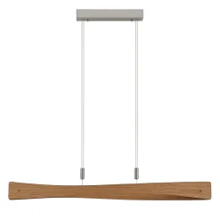 Lindby LED-hengelampe Beazina, eik, metall, 118 cm| Led-Innendørs