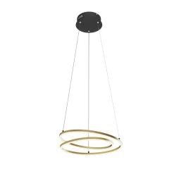 Lindby LED-hengelampe Davian, messingfarget, 49 cm, dimbar| Design- Og Hotellbelysning|Led-Innendørs