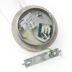 Lindby LED-hengelampe Gunda, hvit, glass, Ø 47 cm, dimbar Discount