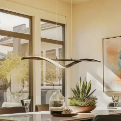 Lindby LED-hengelampe Munja, svart, metall, dimbar| Pendellamper