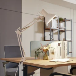 Lindby LED-klemmelampe Undra, hvit, metall, justerbar Best