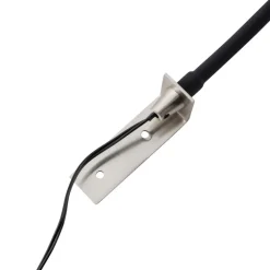 Lindby LED-leselampe Flexola, nikkel, rund, metall, plugg Outlet