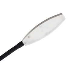 Lindby LED-leselampe Flexola, nikkel, rund, metall, plugg Outlet