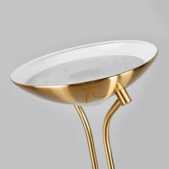 Lindby LED-leselampe Josefin, messing, leselampe, dimbar| Gulvlamper