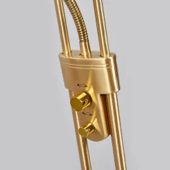 Lindby LED-leselampe Josefin, messing, leselampe, dimbar| Gulvlamper