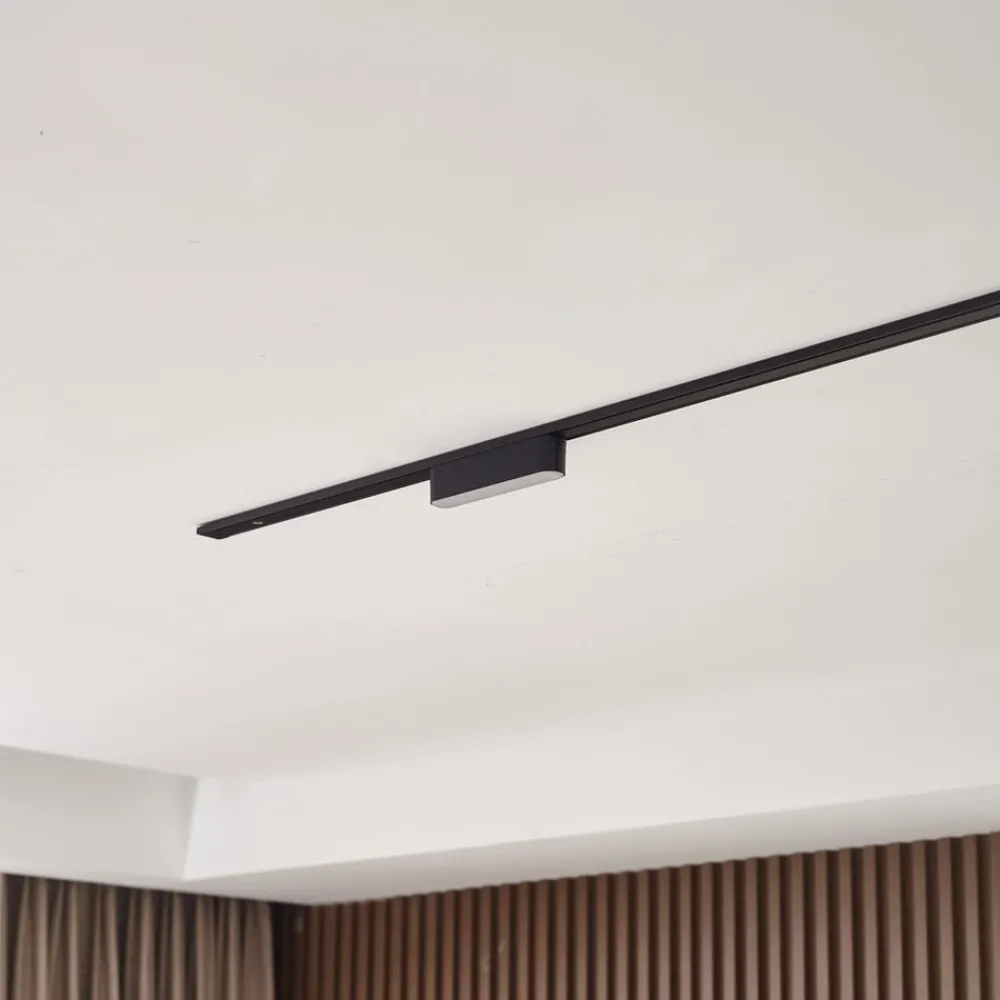 Lindby LED-list 48 V Lumaro, svart,5W,plast,dimbar| Skinnesystem