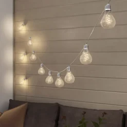 Lindby LED-lyslenke Lampini, 200 cm, svart, IP44| Dekorasjonsbelysning|Terrassebelysning