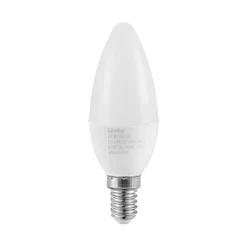 Lindby LED-mignonpære, E14, C35, 4,5 W, opal, 3 000 K Best