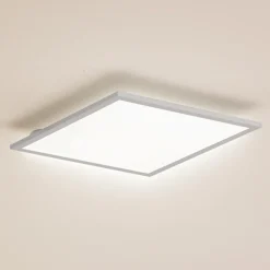 Lindby LED-panel Enhife, hvit, 40 x 40 cm, metall, 4 000 K