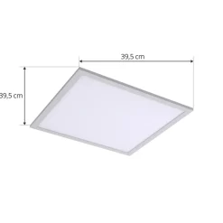Lindby LED-panel Enhife, hvit, 40 x 40 cm, metall, 4 000 K