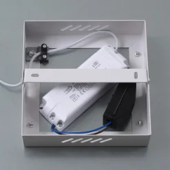 Lindby LED-panel Enhife, hvit, 40 x 40 cm, metall, 4 000 K