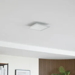 Lindby LED-panel Enhife, hvit, 30 x 30 cm, metall, 4 000 K| Butikkbelysning|Kontorbelysning