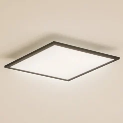 Lindby LED-panel Enhife, svart, 40 x 40 cm, metall, 4 000K| Butikkbelysning|Led-Innendørs