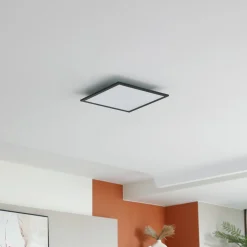 Lindby LED-panel Enhife, svart, 40 x 40 cm, metall, 4 000K| Butikkbelysning|Led-Innendørs