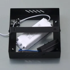 Lindby LED-panel Enhife, svart, 40 x 40 cm, metall, 4 000K| Butikkbelysning|Led-Innendørs