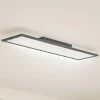 Lindby LED-panel Enhife, svart, 80 x 20 cm, metall, 4 000K