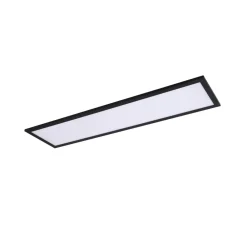 Lindby LED-panel Enhife, svart, 80 x 20 cm, metall, 4 000K