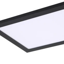 Lindby LED-panel Enhife, svart, 80 x 20 cm, metall, 4 000K