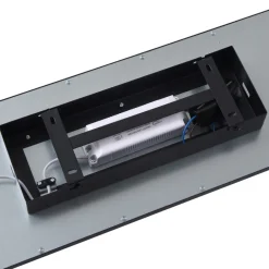 Lindby LED-panel Enhife, svart, 80 x 20 cm, metall, 4 000K