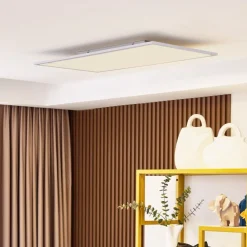 Lindby LED-panel Lamin, hvit, 80 cm, CCT, dimbar, fjernkontroll| Butikkbelysning|Design- Og Hotellbelysning