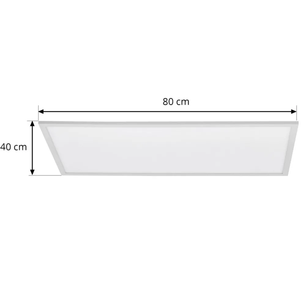 Lindby LED-panel Lamin, hvit, 80 cm, CCT, dimbar, fjernkontroll| Butikkbelysning|Design- Og Hotellbelysning