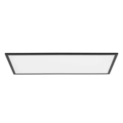 Lindby LED-panel Lamin, svart, 80 cm, CCT, dimbar, fjernkontroll| Design- Og Hotellbelysning|Kontorbelysning