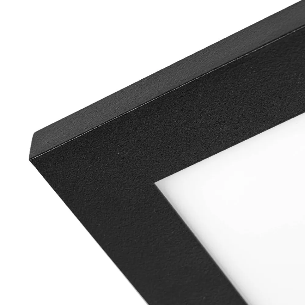 Lindby LED-panel Lamin, svart, 80 cm, CCT, dimbar, fjernkontroll| Design- Og Hotellbelysning|Kontorbelysning