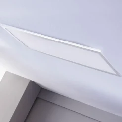 Lindby LED-panel Livel, sett med 2 stk, 4000 K, 80 x 30 cm, sølv| Butikkbelysning|Design- Og Hotellbelysning