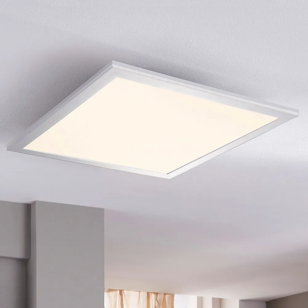 Lindby LED-panel Livel, sett med 2 stk, 4000 K, 40 x 40 cm, sølv Sale