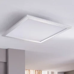 Lindby LED-panel Livel, sett med 2 stk, 4000 K, 40 x 40 cm, sølv Sale