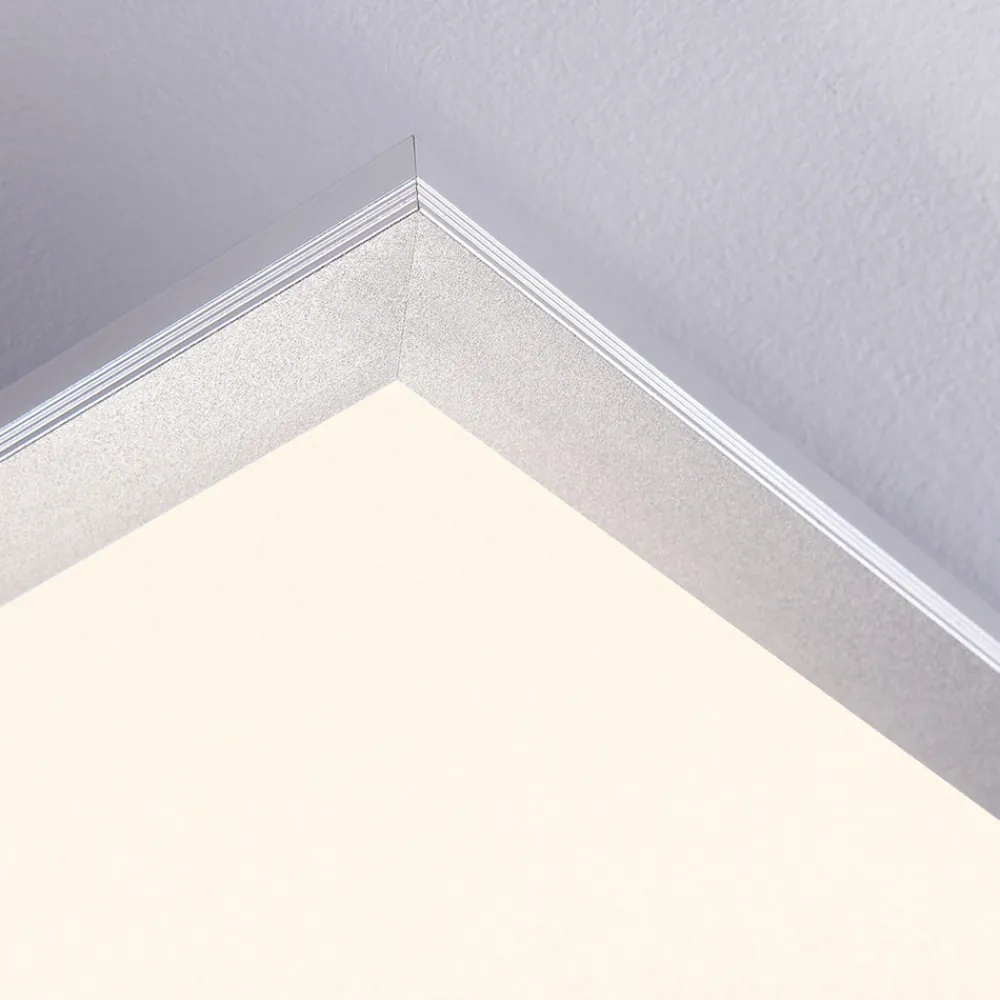 Lindby LED-panel Livel, sett med 2 stk, 4000 K, 40 x 40 cm, sølv Sale