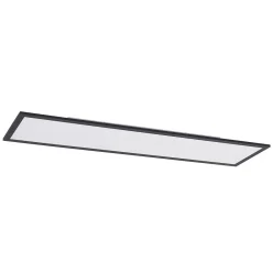 Lindby LED-panel Nelios, 120 x 30 cm, 4000K, svart, metall Sale