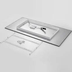 Lindby LED-panel Nelios, 120 x 60 cm, 4000K, svart, metall Clearance