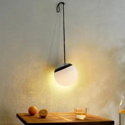 Lindby LED-pendel Eleia, RGBW, 20 cm, oppladbart batteri| Kommersiell Utebelysning|Pendellamper Utendørs