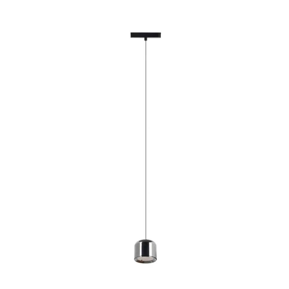 Lindby LED-pendellampe Lumaro,svart,Ø8,2cm,aluminium,48V,dimbar Hot