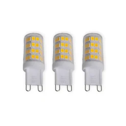 Lindby LED-pennelykt, sett med 3, G9, 3 W, klar, 3000 K