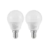 Lindby LED-pære E14 G45 4,5W 3000K opal sett med 2 stk