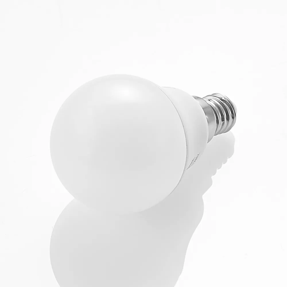 Lindby LED-pære E14 G45 4,5W 3000K opal sett med 2 stk