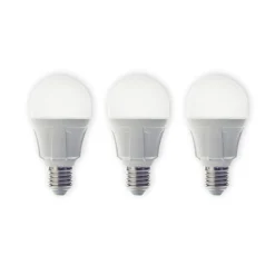 Lindby LED-pære, sett med 3 stk, E27, 8,5 W, matt, 3000 K Discount