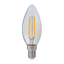 Lindby LED-pære, stearinlys, E14, 4W, klar, 2700K New